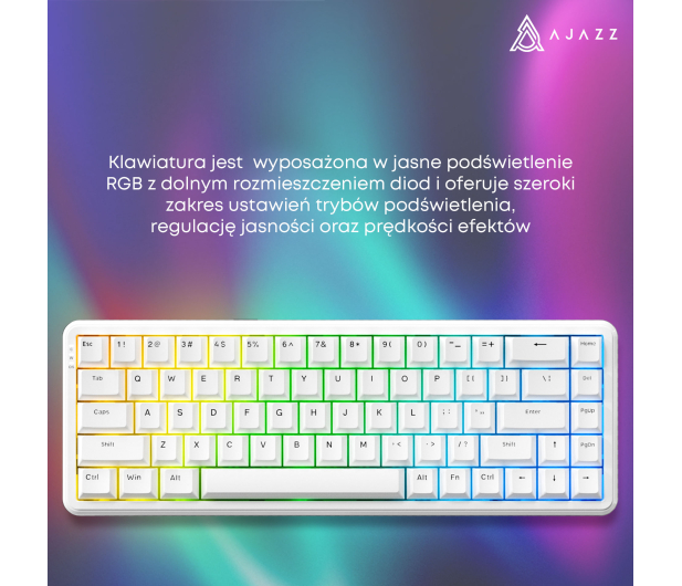 Ajazz AK680 MAX Magnetic Switch RGB biała - 1536358 - zdjęcie 10